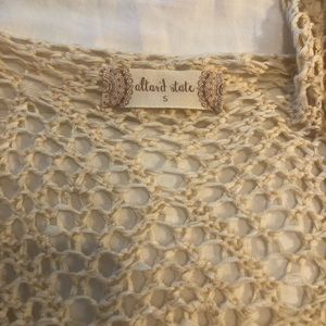 Knitted cardigan cream color